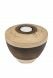 Mini urna de cerâmica artesanal com castiçal