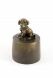 Urna funerária bronzeada de cachorro Dachshund