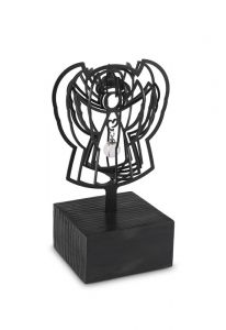 Escultura urna 'Anjo' com pérola para cinzas