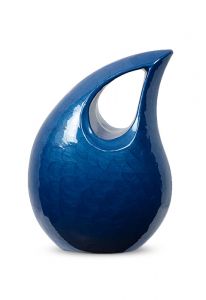 Urna para cinzas em alumínio 'Lágrima' azul