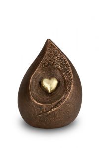Mini urna cinzas em cerâmica 'Lágrima de uma memória amorosa'