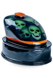 Urna cinzas tanque de gasolina para motociclistas 'Halloween'