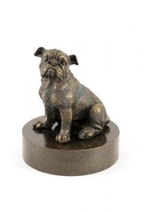 Urna bulldog bronce
