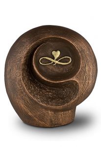 Urna funerária artística em cerâmica