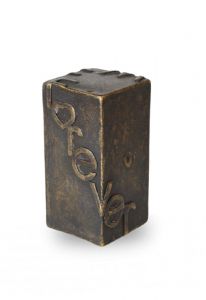 Mini urna funerária em bronze 'FOREVER WITH US'