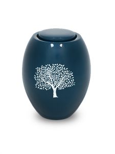 Urna para cinzas em fibra de vidro 'Árvore da Vida' verde