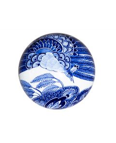 Mini urna para cinzas em cerâmica 'Tempo Doeloe' | Delft azul