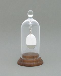 Campana de cristal (soporte de plata)