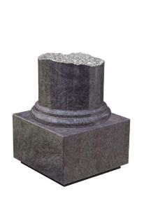 Urna funerária de coluna grega em diferentes tipos de granito