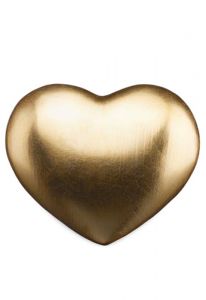 Urna funerária em madeira 'Coração de ouro'