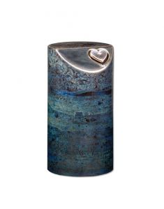 Urna funeraria cerámica con un corazón