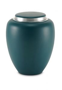 Urna para cinzas em latão 'Sapphire' azul esverdeado