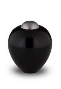 Mini urna para cinzas de latão 'Amore' ônix preto
