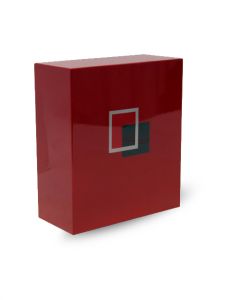 Urna para cinzas em fibra de vidro 'Square' vermelho