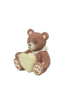 Mini urna para cenizas ursinho de pelúcia com coração