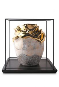 Urna funerária em porcelana 'Princess Gold'