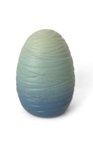 Urna pequena para cinzas de cerâmica | azul verde